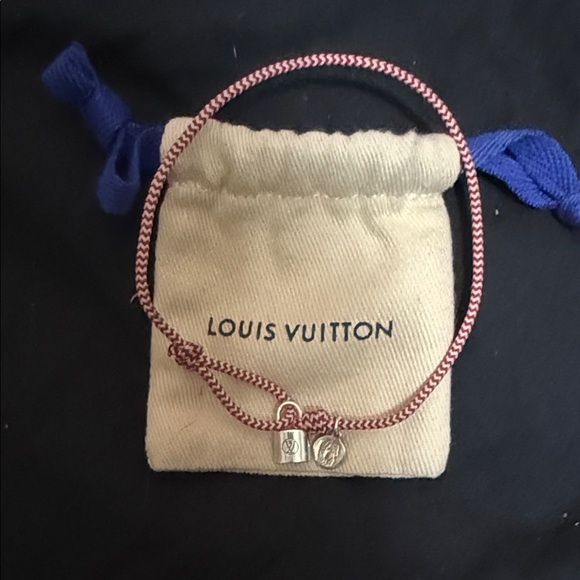 Louis Vuitton Red and White Woven Bracelet - Picture 1 of 1